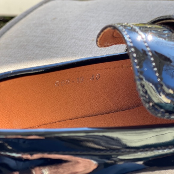 Masika black patent leather loafers with tassels, size 40 (8.5) - Picture 3 of 6